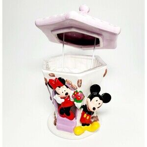 Disney Mickey & Minnie Mouse Planter 2 Piece Tree House 1990S VTG VGC!